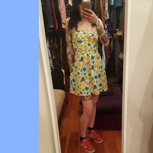 Psychedelic flower dress with pockets
